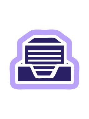 Ofis kağıt yığını simgesinin hareketli canlandırması