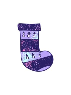 Dikkat çekici karikatür karalama Noel çorapları animasyonu