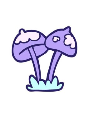 Mantar çizgi filminin basınçlı animasyonu