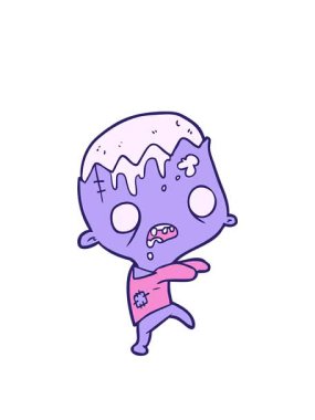 Tatlı zombi çizgi filminin animasyonunu genişletiyorum.