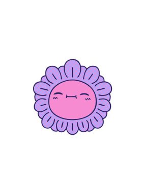 Çizgi roman stili karikatür çiçeğinin satış animasyonu