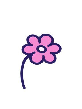 bir çiçek tasarımı karikatürünün hareketli animasyonu