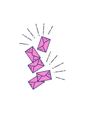 Geleneksel dövme stili düşen harflerin hareketli canlandırması