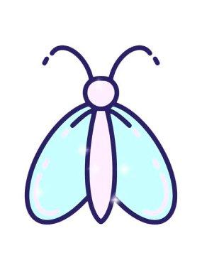 Basit bir kelebek çizgi filminin ışıltı etkisi