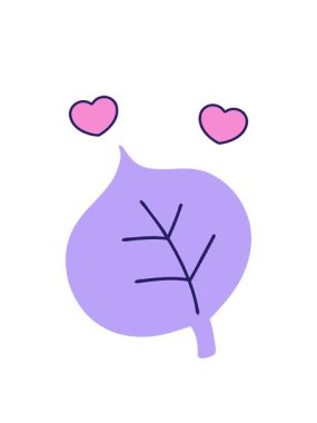 dönen kalpler basit yaprağın animasyonu