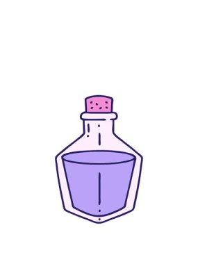 Bir iksir şişesinin çizgi filminin animasyonunu uzatıyorum.