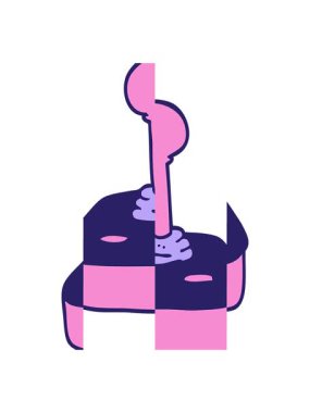 El çizimi çizgi film joystick 'in bölünmüş hareket animasyonu