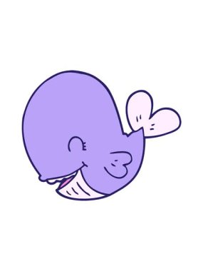 bir balina çiziminin hareket animasyonu