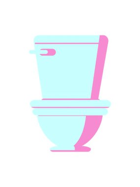 Tuvaletin düz renk çiziminin dönen hareket animasyonu