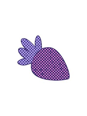 Çilek karikatürünün radyoaktif ışıldayan animasyonu