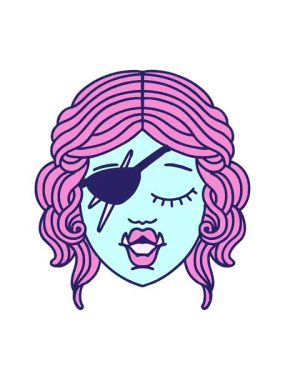 Serseri karakter yüzünün canlandırma efektini piksel hale getir