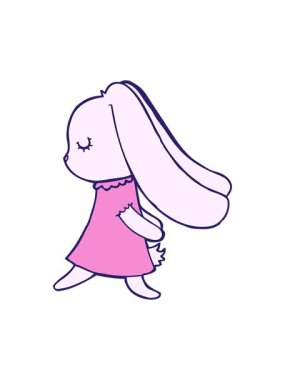 çizgi film tavşan tasarımının animasyonunu bob ve duraklat