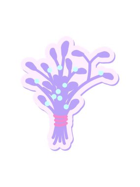 Heceleme etiketi için ökseotu canlandırması