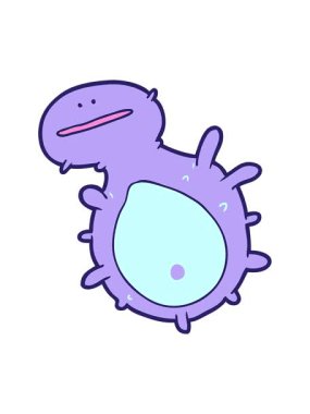 Mikrop karikatür elementinin basınçlı canlandırması