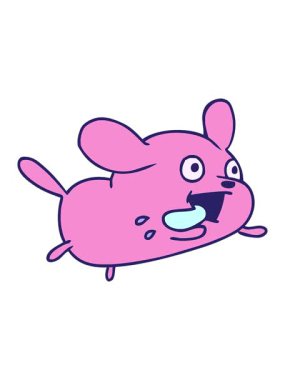 Güzel kawaii köpeğinin serbest çizimli çizgi filminin basınçlı animasyonu