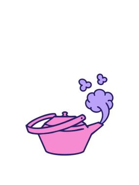 Geleneksel Japon çay demliği buharlı dizaynının zıplama hareketi