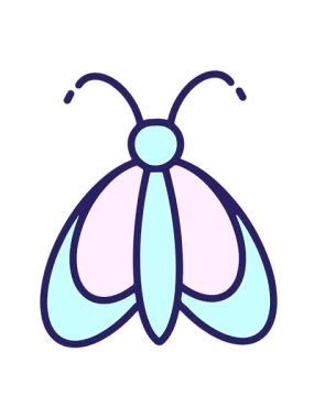 Bir kelebeğin basit, cesur çiziminin hareketli animasyonu