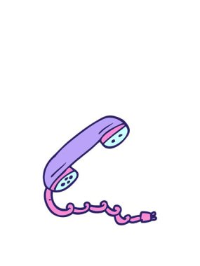 Çizgi film karalama telefon ahizesinin animasyonunu genişletiyorum.