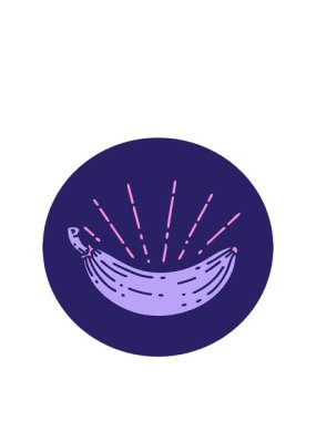 Dövme tarzı muz ikonunun animasyonunu büyütüyor