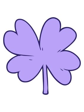 Çizgi film dört yapraklı yoncanın canlandırma efekti