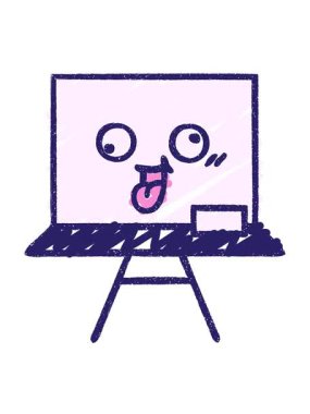 Beyaz Tahta Tebeşir Çiziminin basınçlı animasyonu