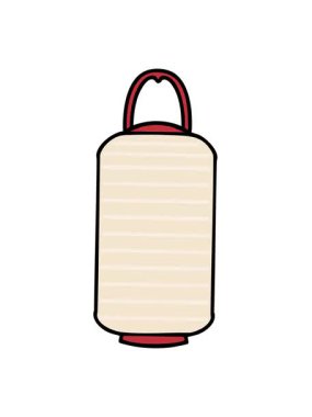 Geleneksel Japon asılı kağıt fenerinin titreşimli animasyonu