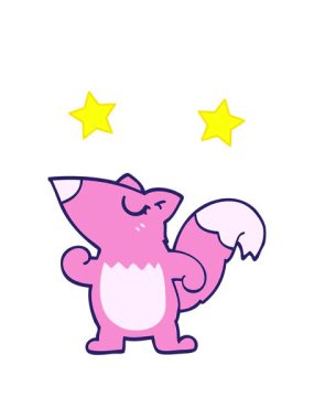 dönen yıldızlar karikatür karalama sincabının animasyonu