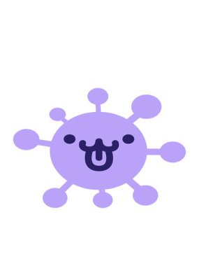 Basit mutlu evcil hayvan virüsünün hareketli animasyonu