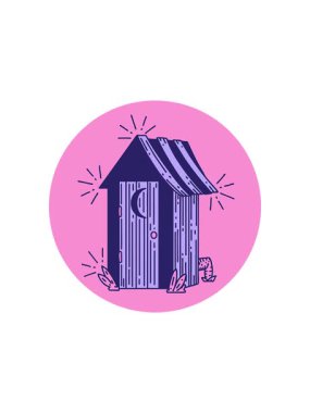 Dövme stili bir tuvaletin canlandırma efekti