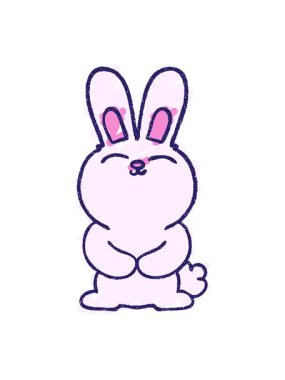 Tavşan Tebeşiri çiziminin basınçlı animasyonu