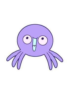 Mutlu çizgi film örümceğinin hareketli animasyonu