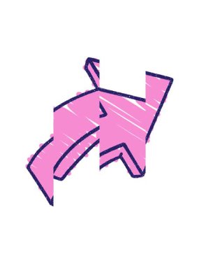 Yön okunun hareket animasyonu bölünüyor