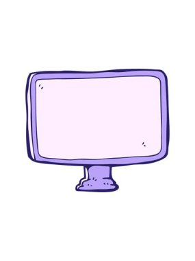 karikatür bilgisayar ekranının canlandırmasını çalıştır