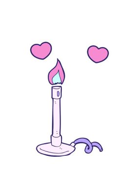 dönen kalpler çizgi film bunsen brülörü animasyonu