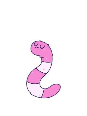 El çizimi çizgi film solucanının animasyonunu genişletiyor.