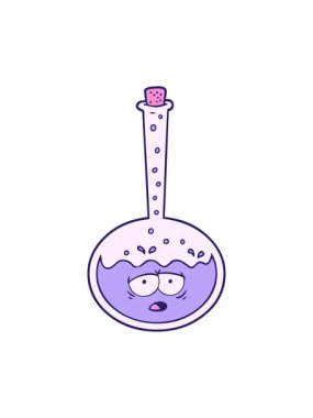 Karikatür kimyasal reaksiyonunun hareketli animasyonu