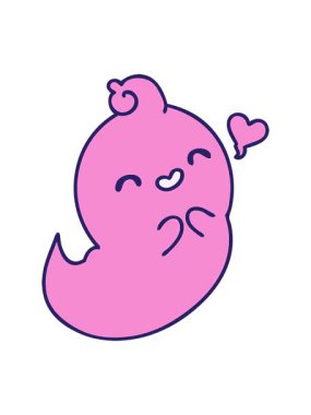 Sevimli bir hayaletin çizgi filminin ışık efekti.