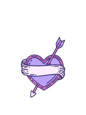 Kalbe ve sancağa saplanan okun animasyonu