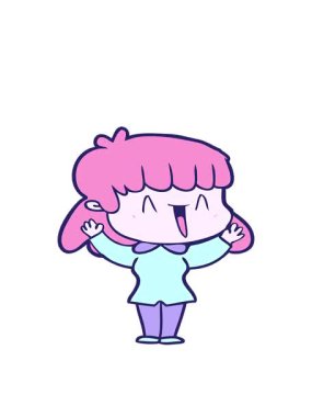 neon kadın çizgi filminin hareketli animasyonu