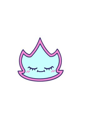 Bir ateşin çizgi filminin yatay titreşimli animasyonu