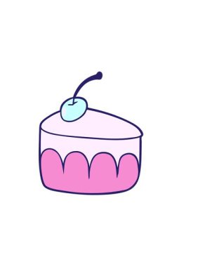 Çizgi film leziz tatlısının yatay titreşimli animasyonu