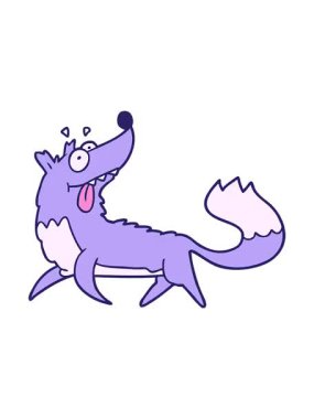 Aç Kurt çizgi filminin animasyonunu renklendir