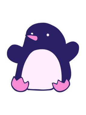 Dans eden karikatür pengueninin hareketli animasyonu