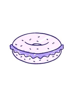 Bagel Tebeşiri Çiziminin dikkat çekici animasyonu