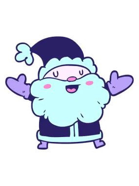 Karikatür Noel Baba 'nın titreyen animasyonu