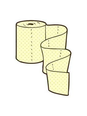 Çizgi film mutfak rulosunun renk animasyonu değişiyor