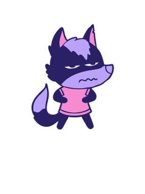 Sinirli bir kurdun çizgi filminin yükselişi ve yüzüşü