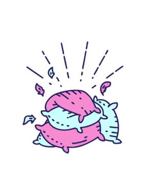 Geleneksel dövme stili yastık yığınının titreyen animasyonu