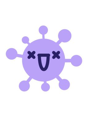 Mutlu ölü virüs dizaynının ışık efekti