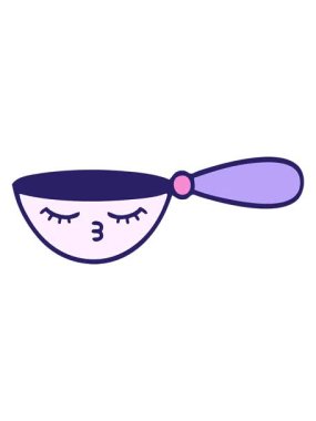 Ölçüm kaşığının tatlı çizgi filminin titreyen hareketi.